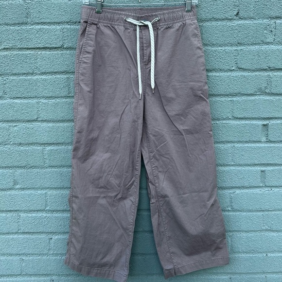 Vuori Ripstop Pants | Wide Leg | Organic Cotton Beige Mauve | Size Small - Picture 2 of 8